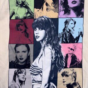 Taylor Swift Eras Tour Official Merch Cream Beige Hoodie Sweatshirt Oversize M